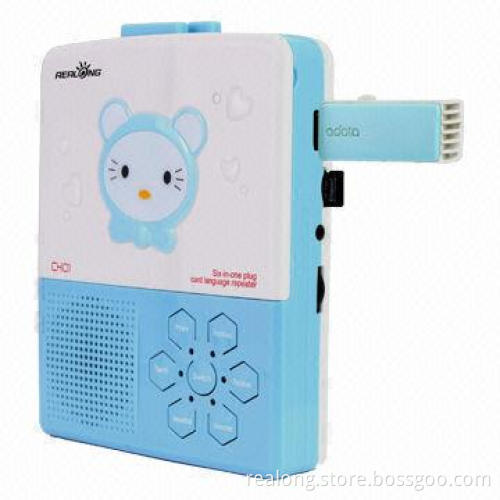 MP3 cassette recorder with FM radio and LED